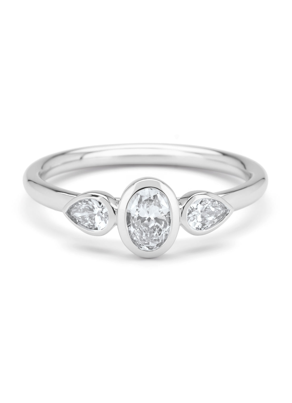 Witgouden ring, 0.61 ct diamant, Gallery