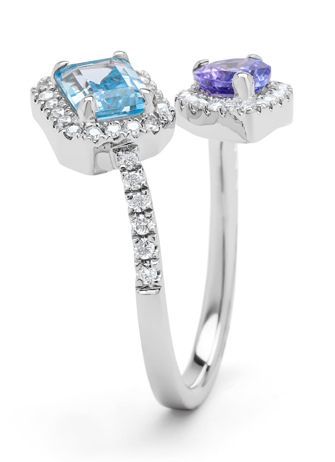 White gold ring, 0.63 ct tanzanite, Gallery