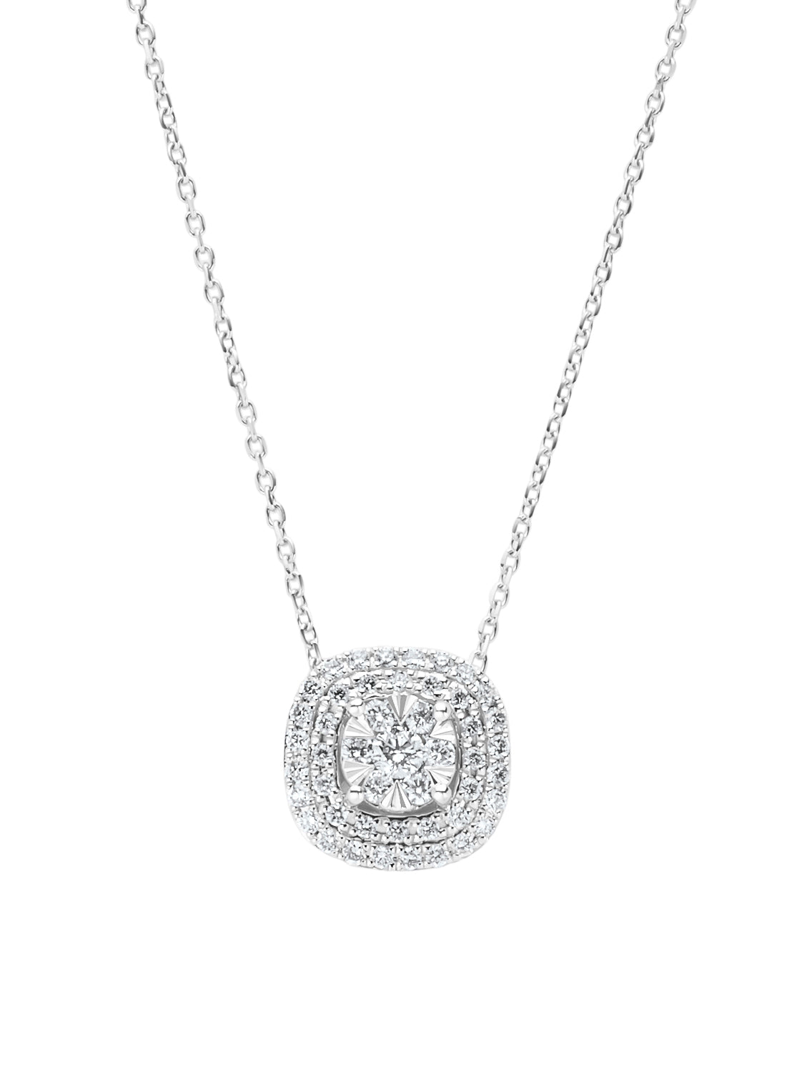 Witgouden collier, 0.30 ct diamant, Enchanted