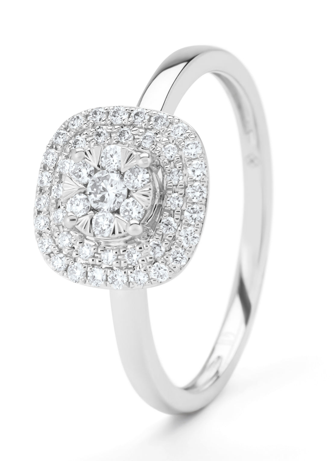 Witgouden ring, 0.31 ct diamant, Enchanted
