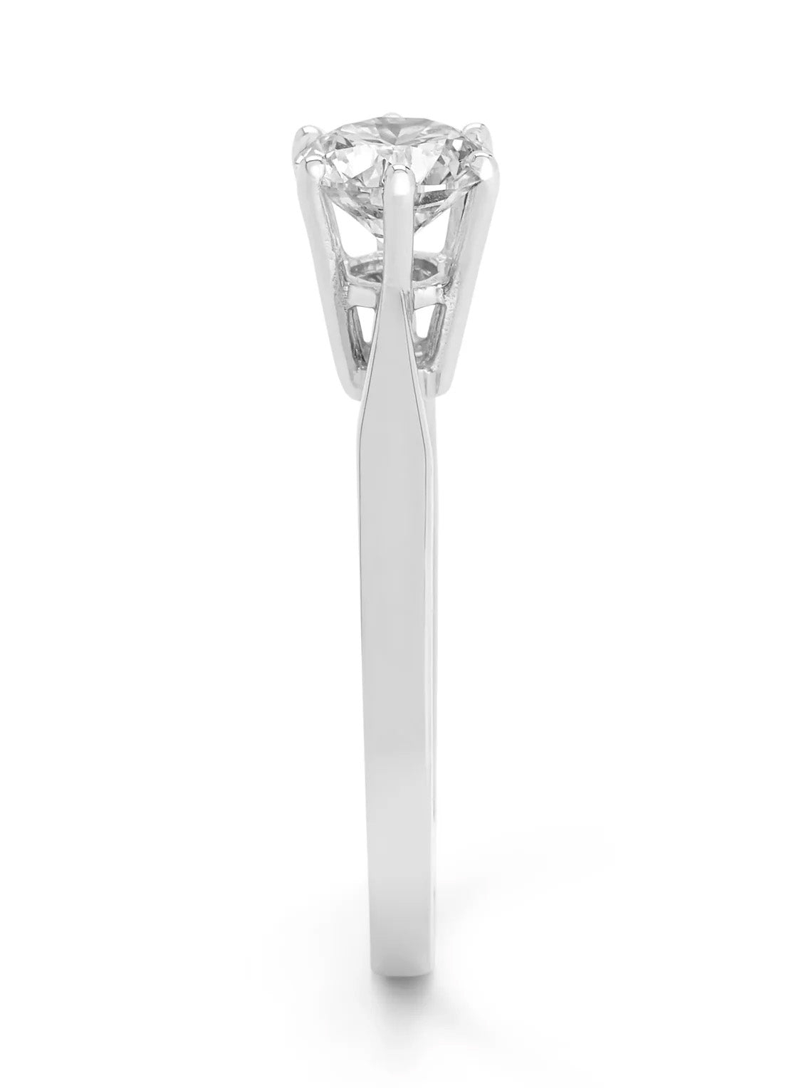 White gold ring, 1.02 ct diamond, Solitair
