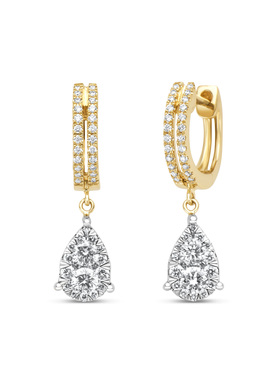 Gouden oorsieraden, 0.45 ct diamant, Enchanted