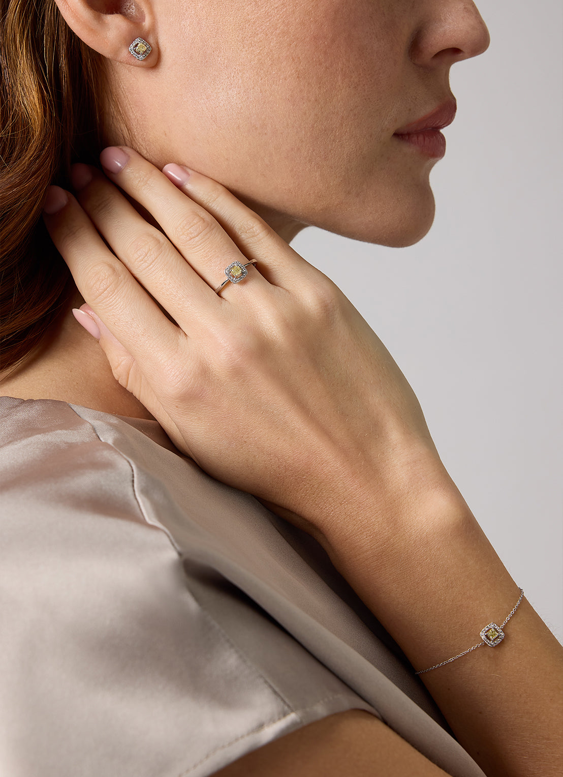 Witgouden ring, 0.30 ct diamant, Petite Romance