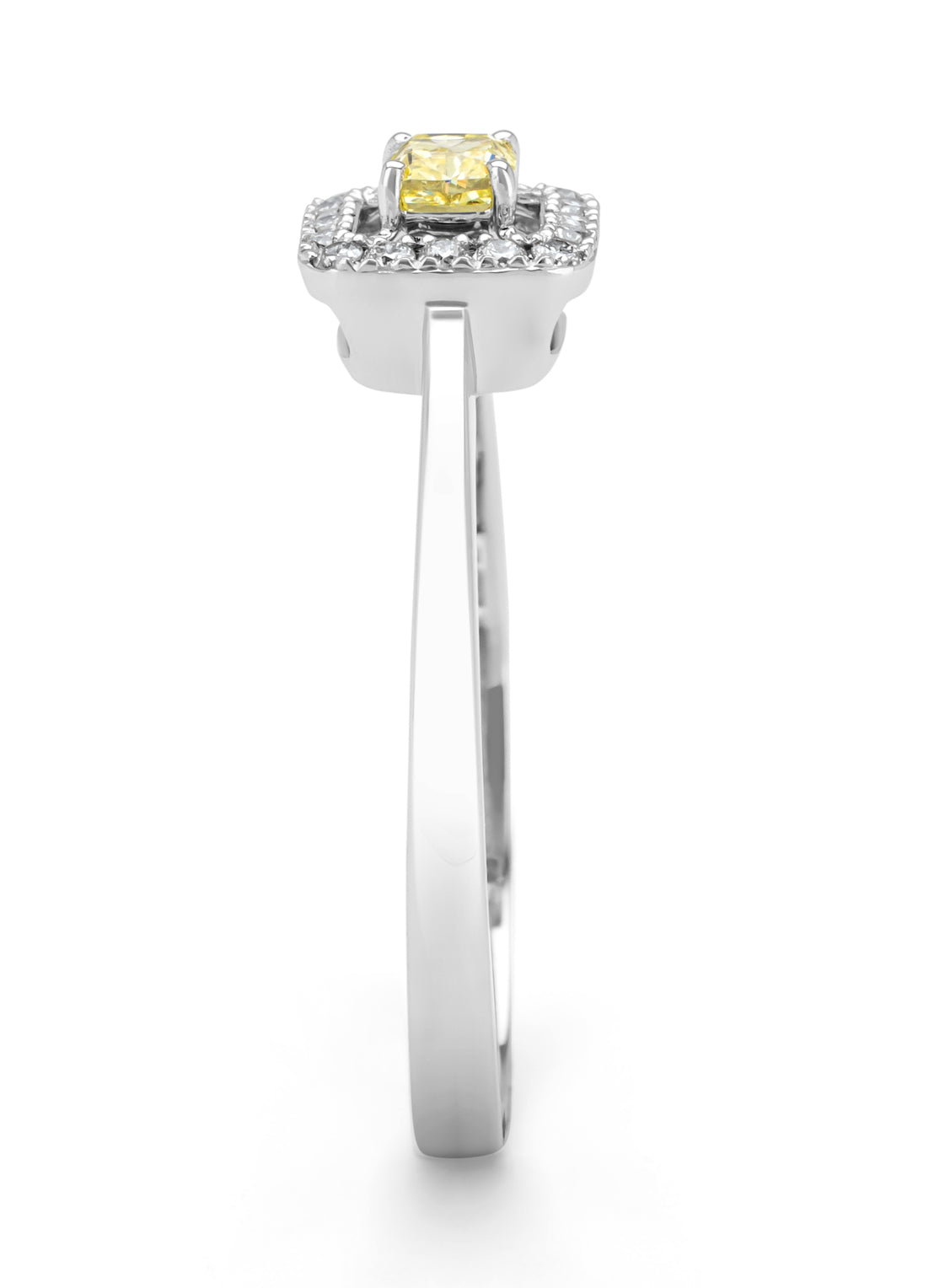 Witgouden ring, 0.30 ct diamant, Petite Romance
