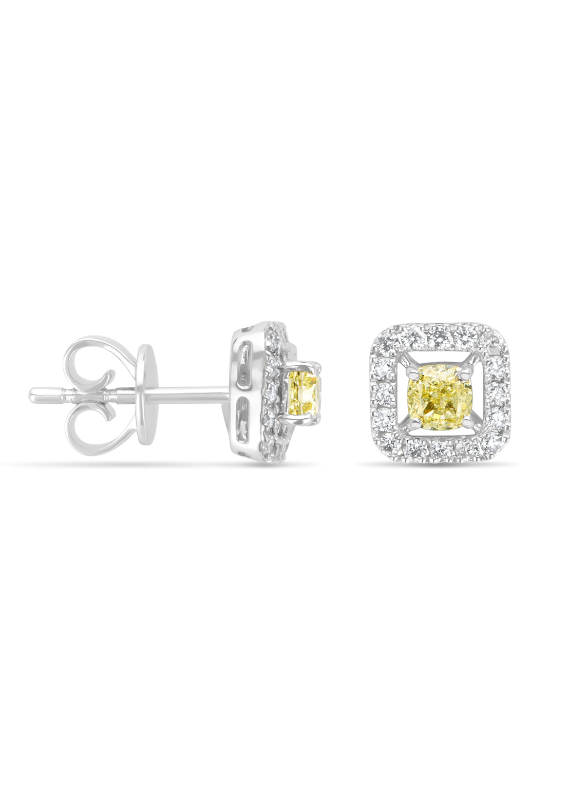 Witgouden oorsieraden, 0.61 ct diamant, Petite Romance