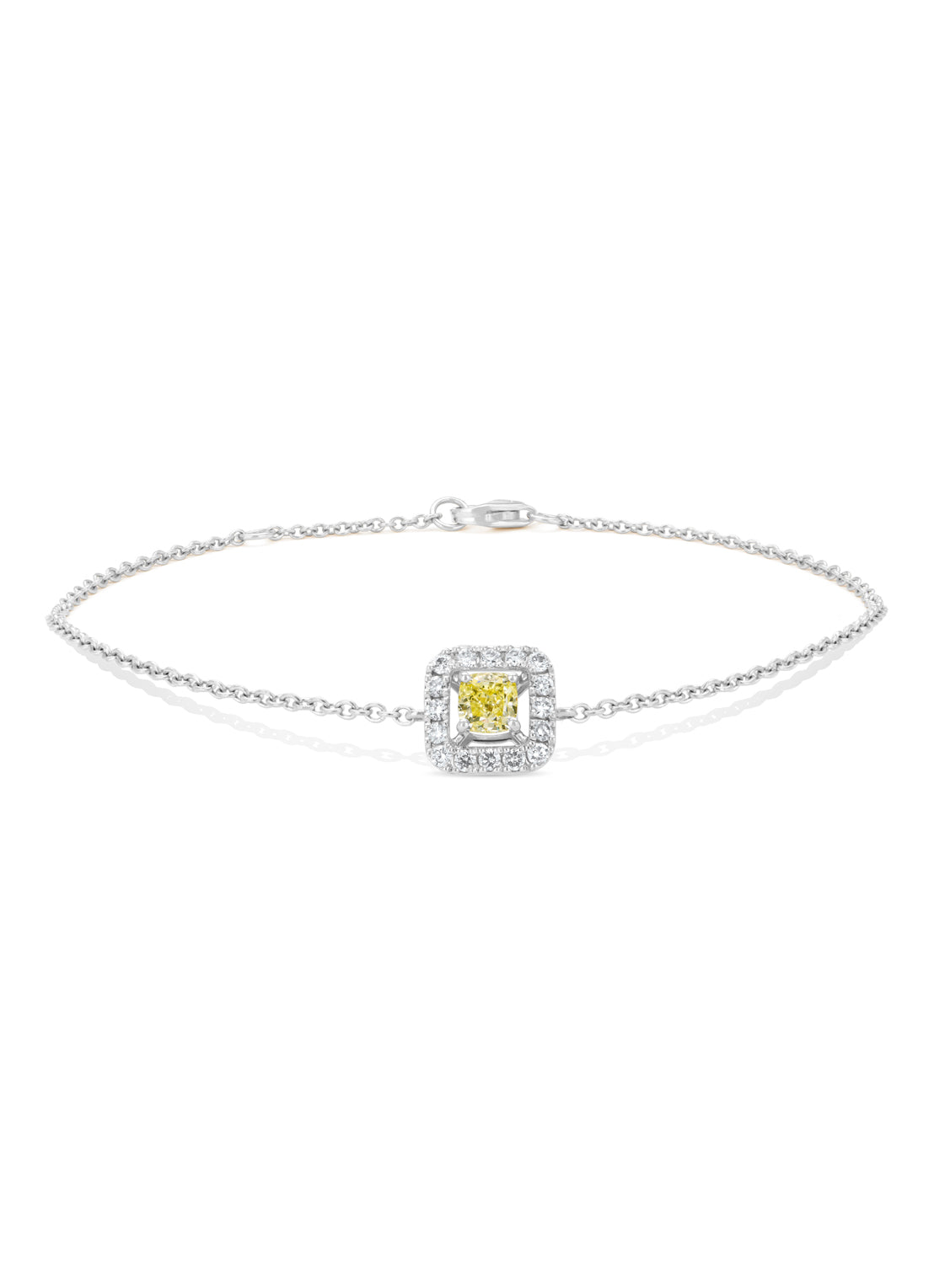 Witgouden armband, 0.31 ct diamant, Petite Romance