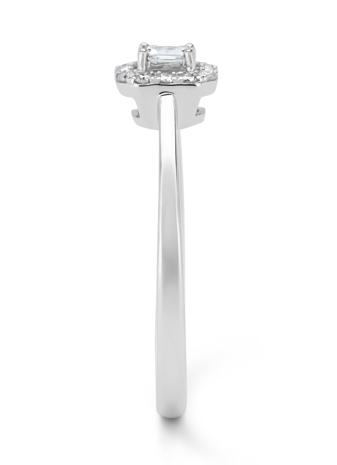 Witgouden ring, 0.19 ct diamant, Petite Romance