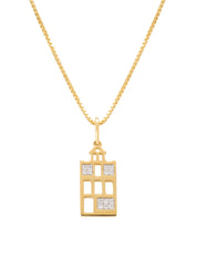 Yellow gold pendant, 0.05 ct diamond, Dutch Icons
