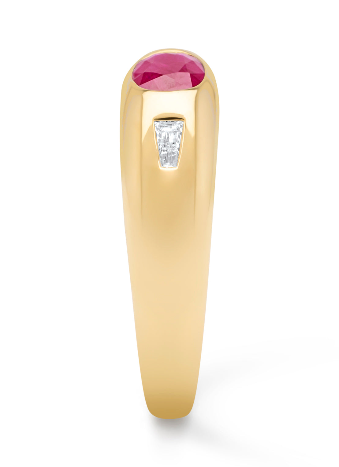 Geelgouden ring, 0.56 ct robijn, BOLD