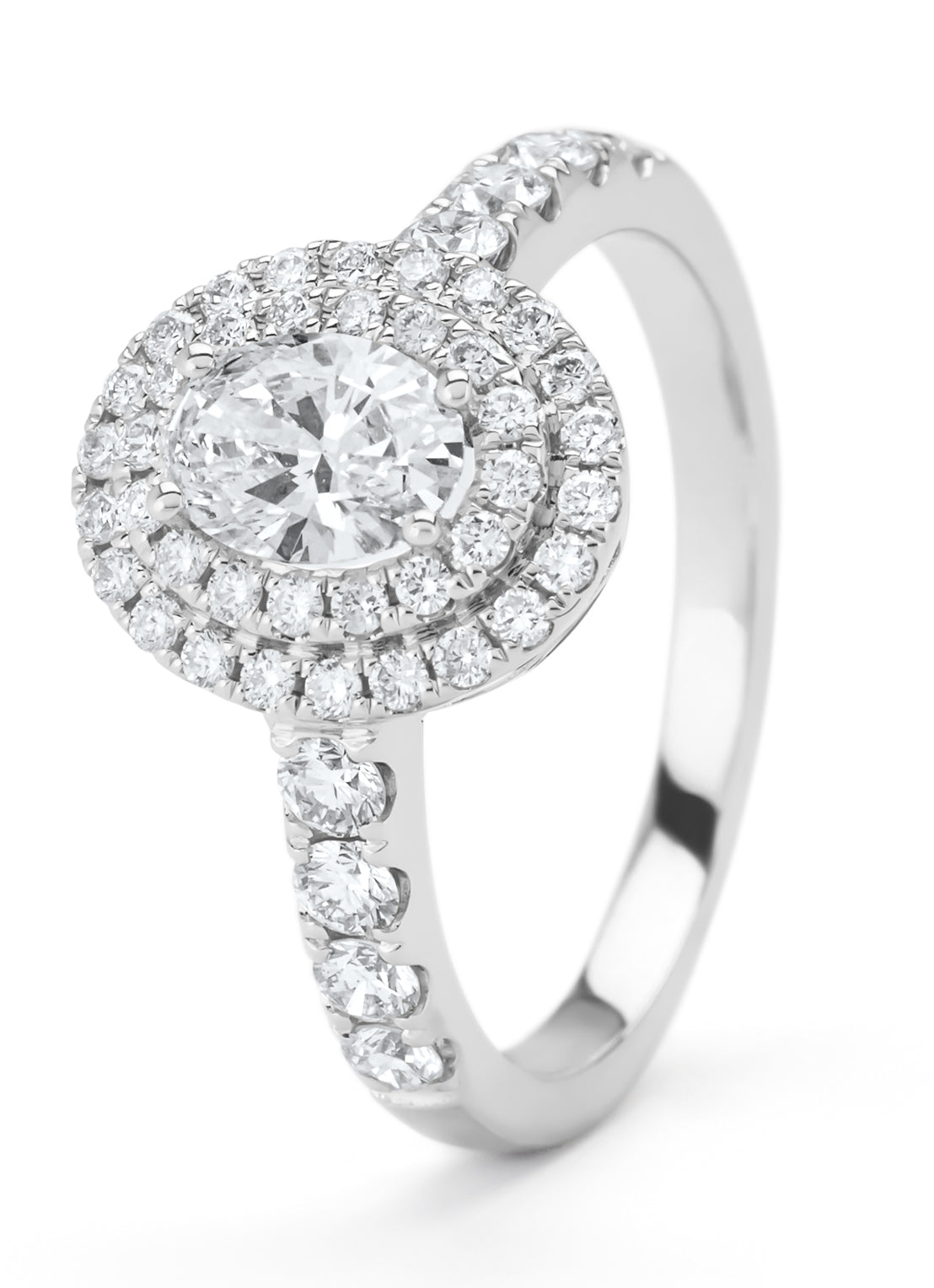 Witgouden ring, 1.13 ct diamant, Gallery