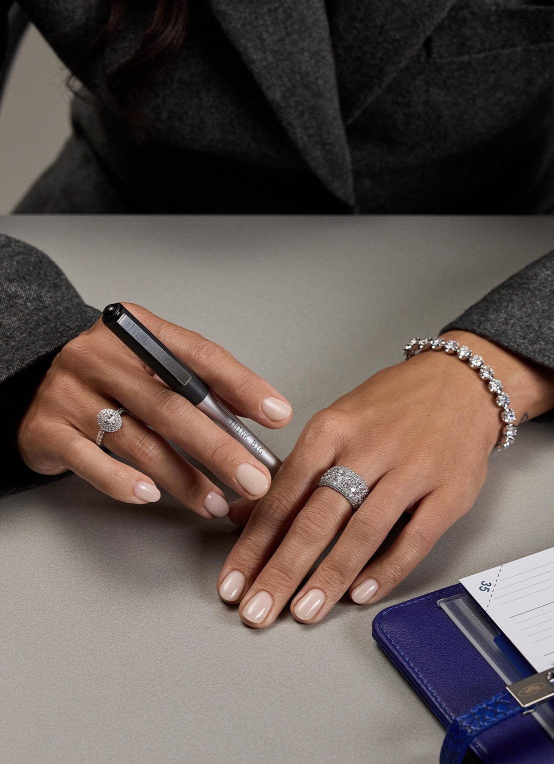 White gold ring, 1.13 ct diamond, Gallery