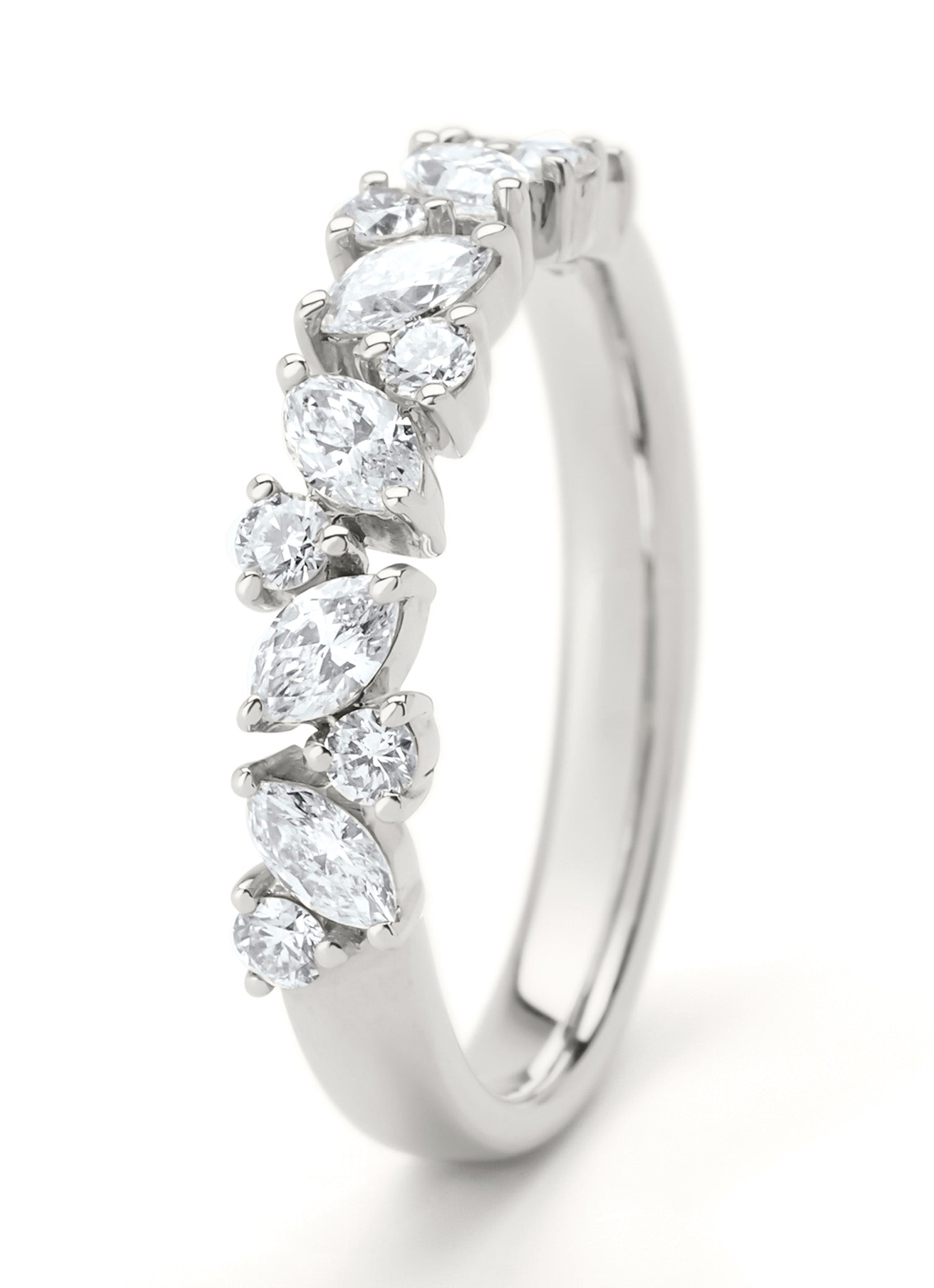 Witgouden ring, 0.67 ct diamant, Petite Romance