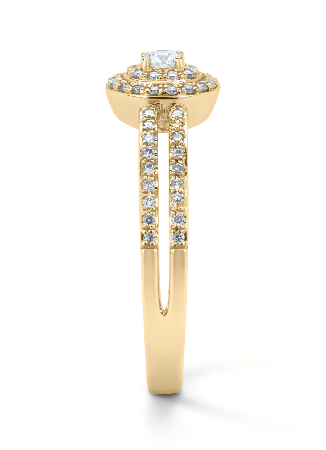 Yellow gold ring, 0.28 ct diamond, Petite Romance