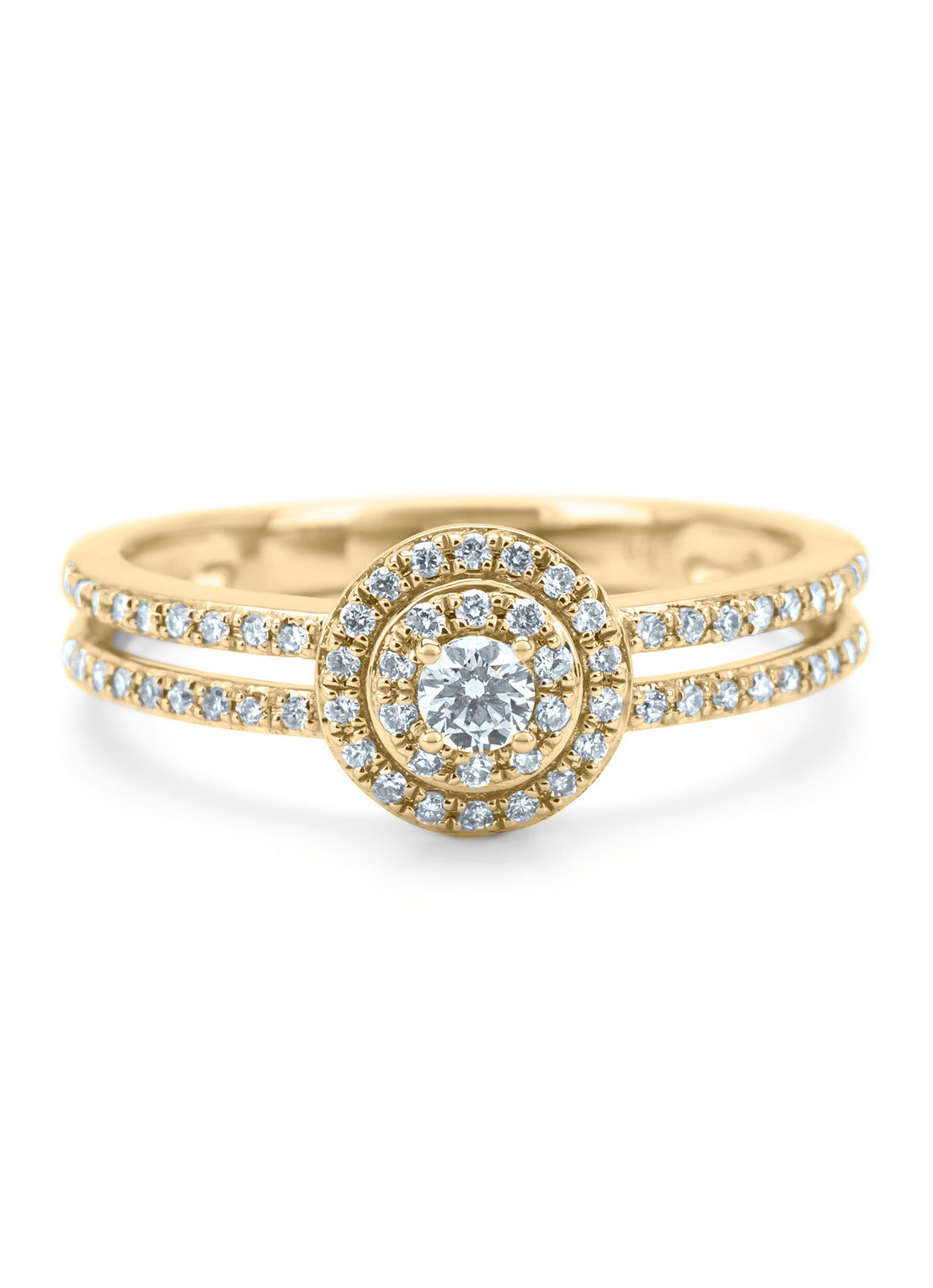 Yellow gold ring, 0.28 ct diamond, Petite Romance