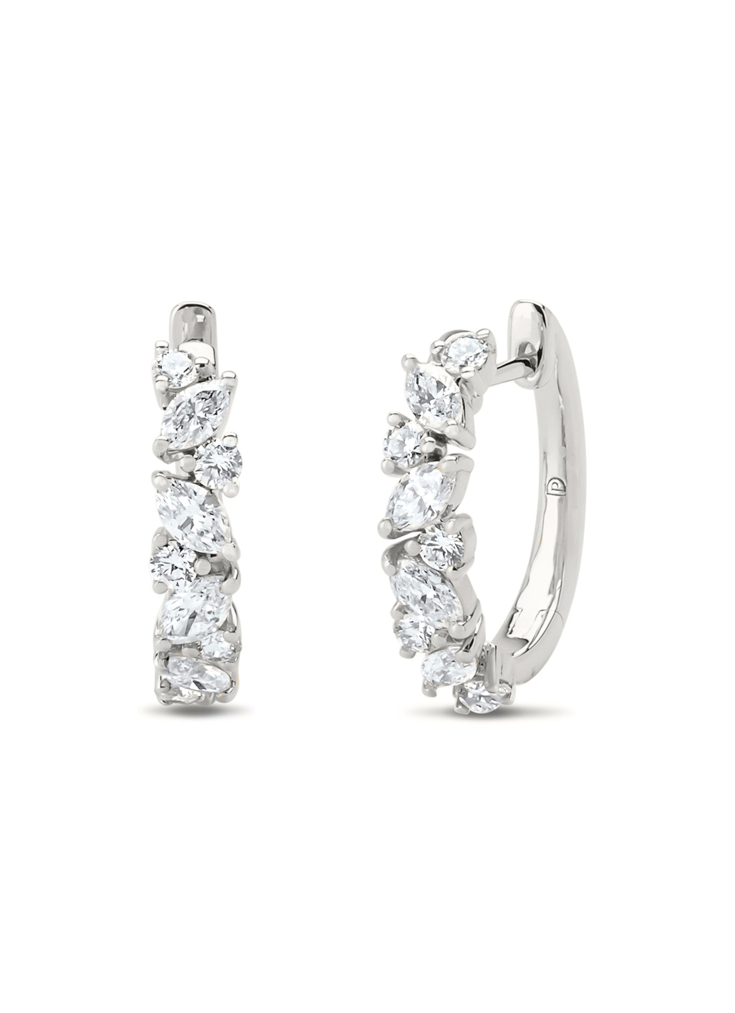 Witgouden oorsieraden, 0.99 ct diamant, Petite Romance