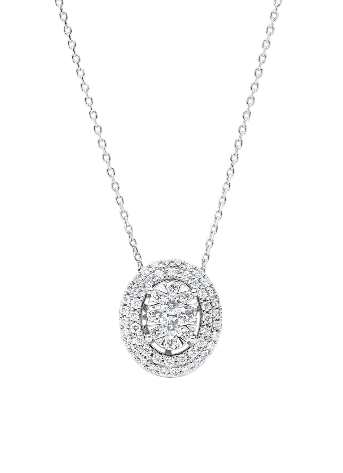 Witgouden collier, 0.42 ct diamant, Enchanted