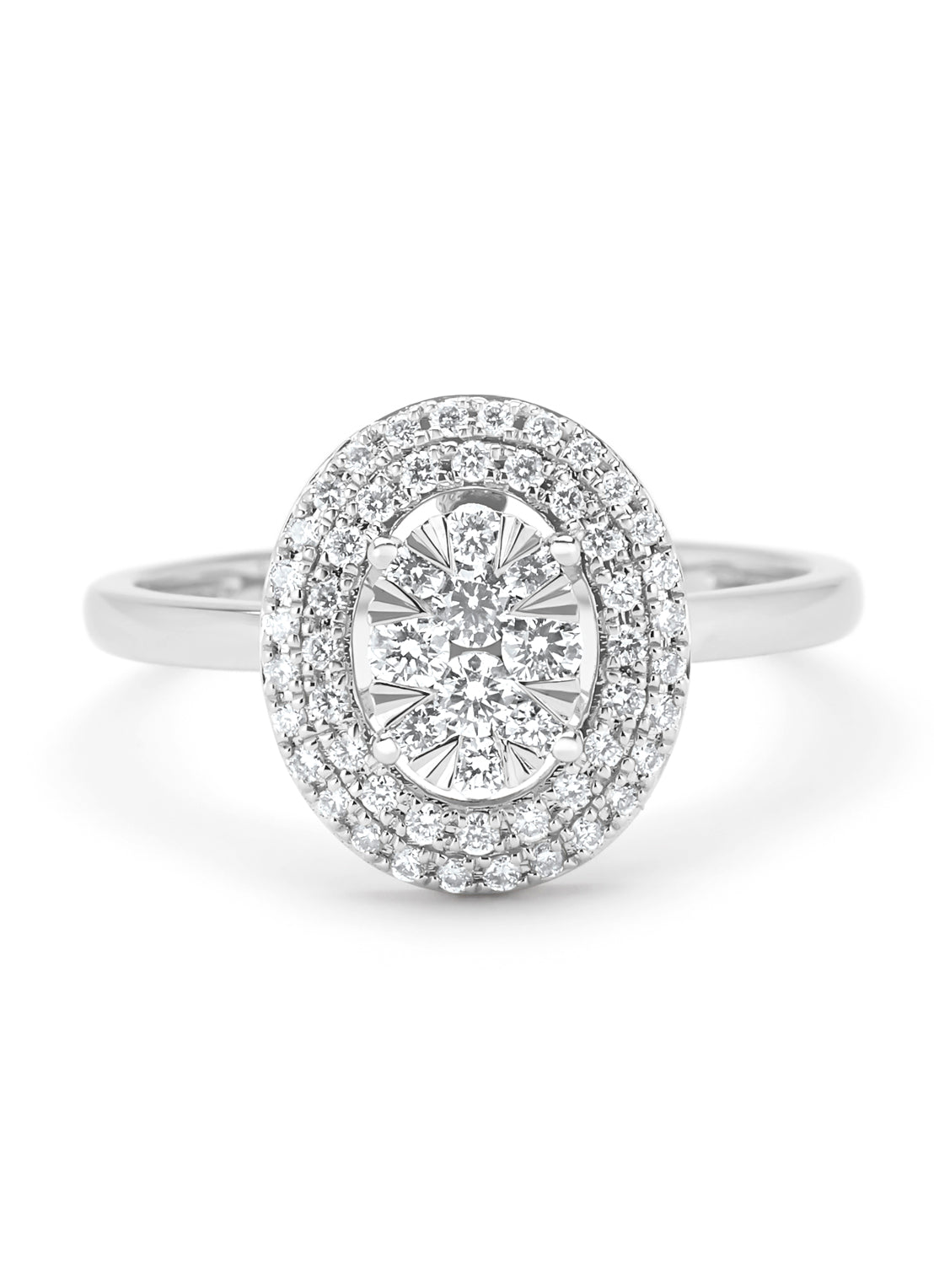 Witgouden ring, 0.42 ct diamant, Enchanted