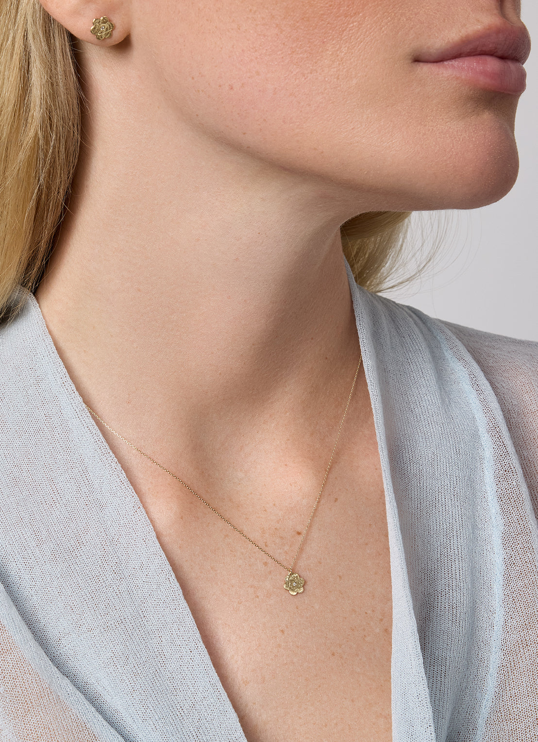 Geelgouden collier Marigold