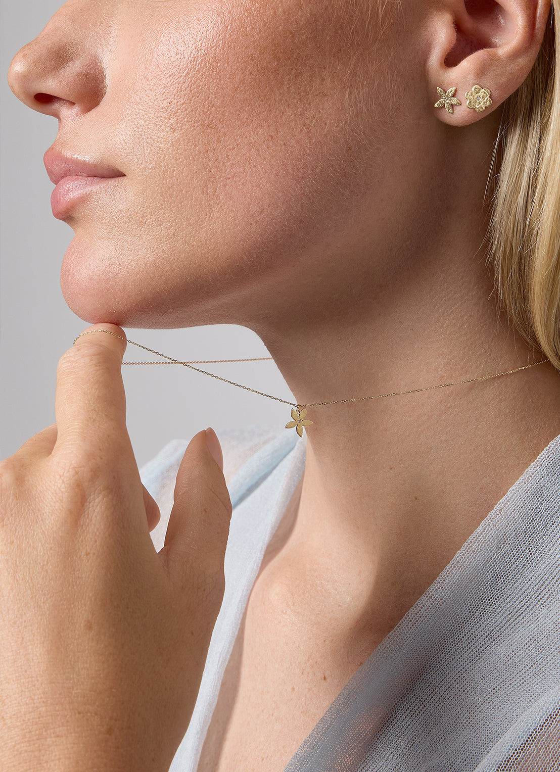 Geelgouden collier Marigold