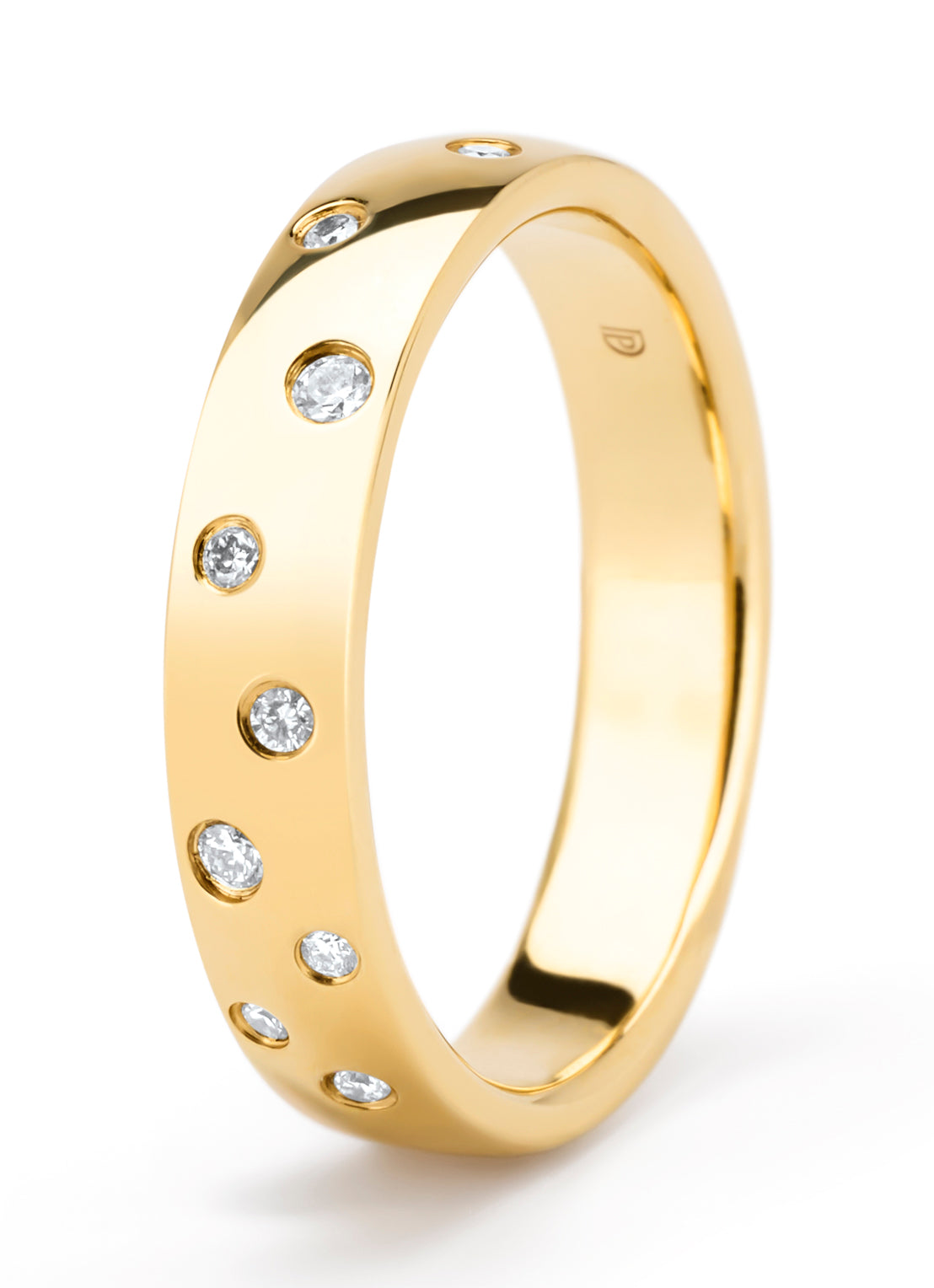 Geelgouden ring, 0.11 ct diamant, Wedding