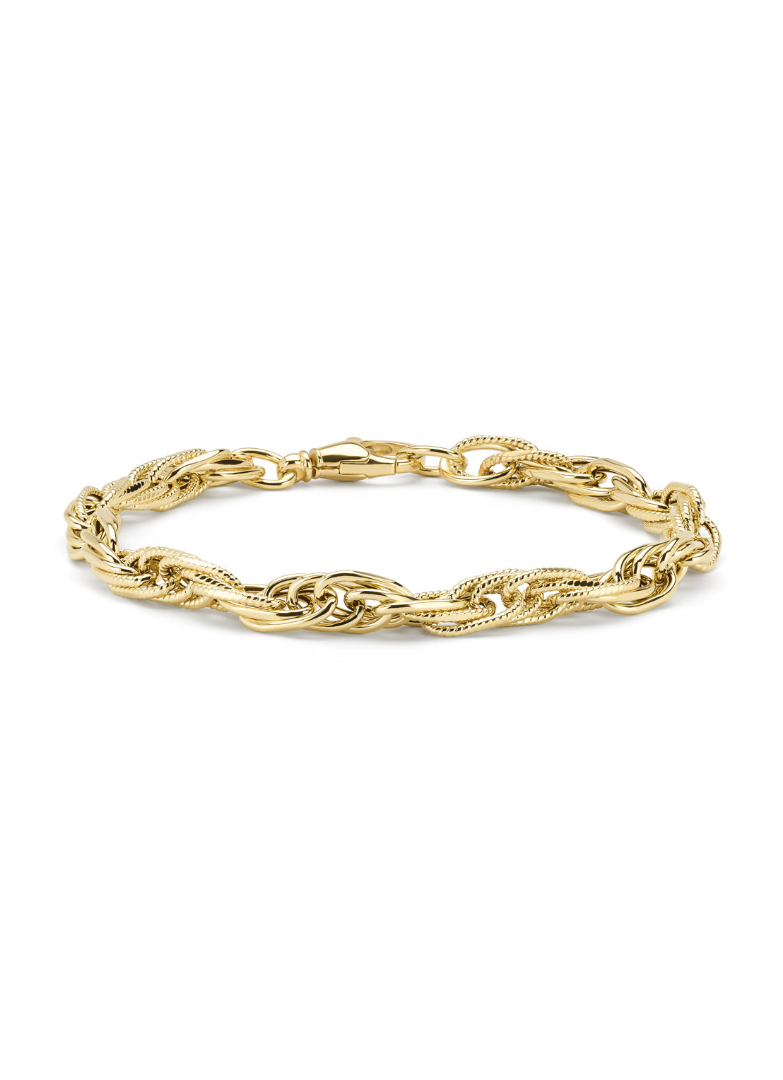 Yellow gold bracelet timeless treasures 18 cm
