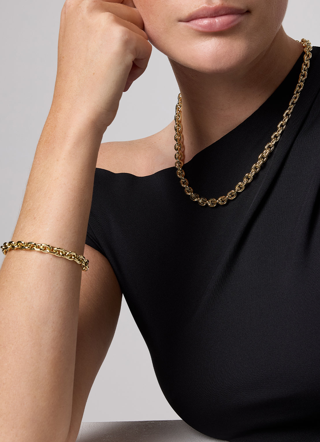 Geelgouden armband Timeless Treasures 19 cm
