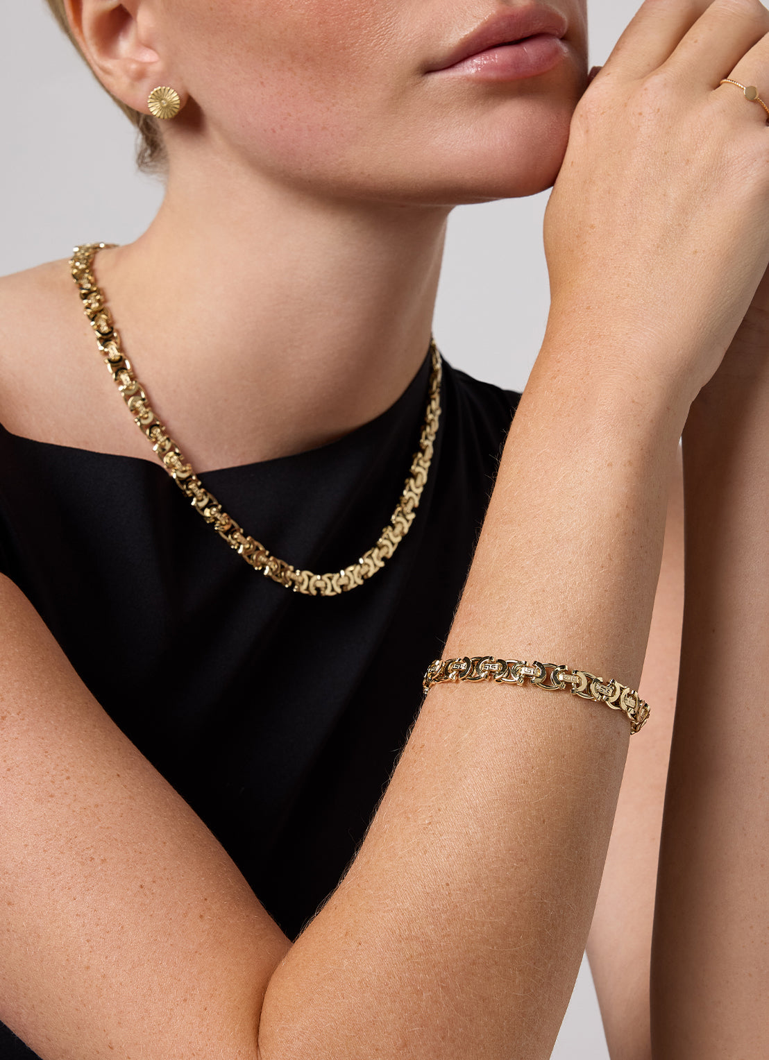 Geelgouden armband Timeless Treasures 19 cm