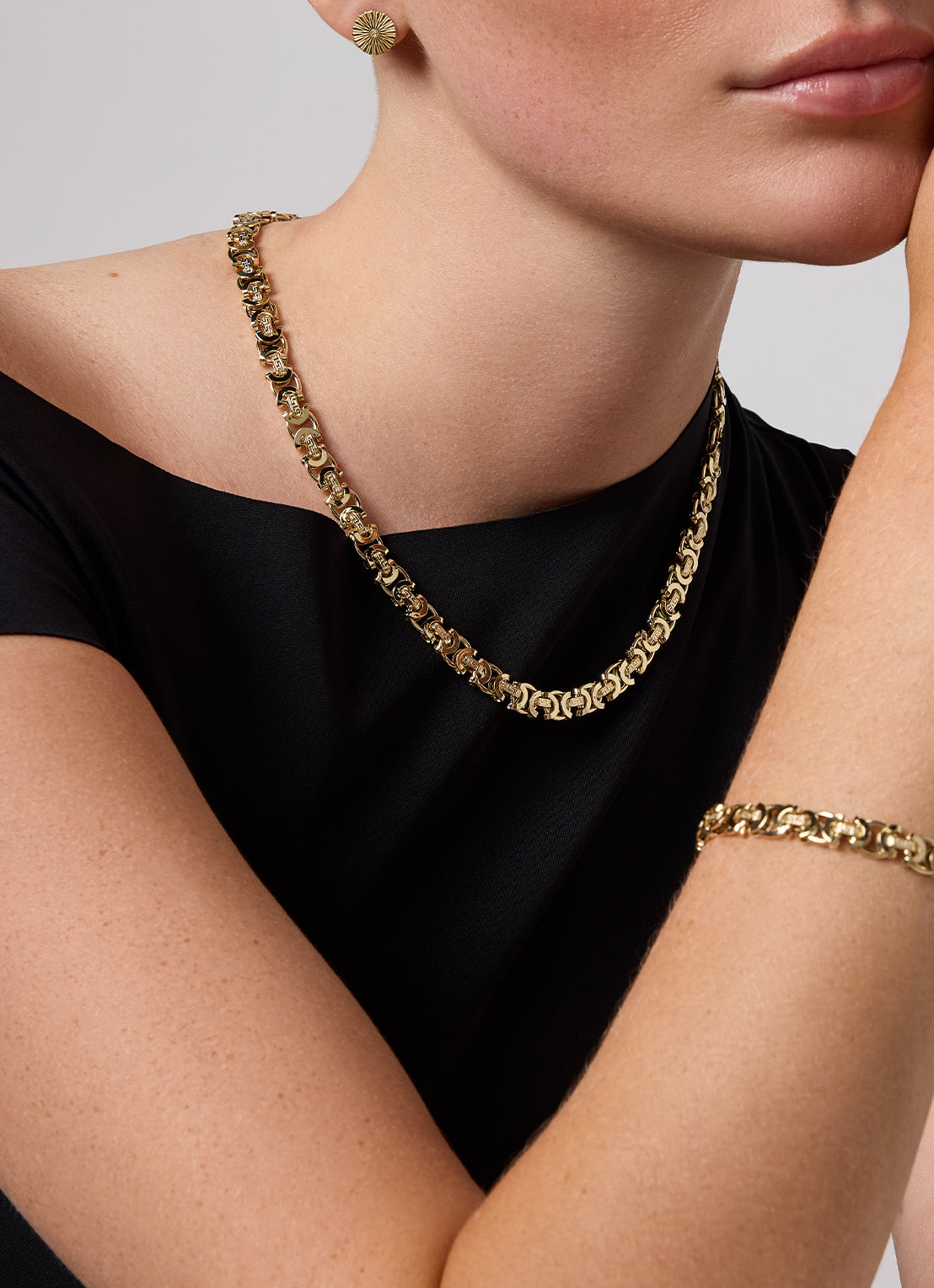 Geelgouden collier Timeless Treasures 45 cm