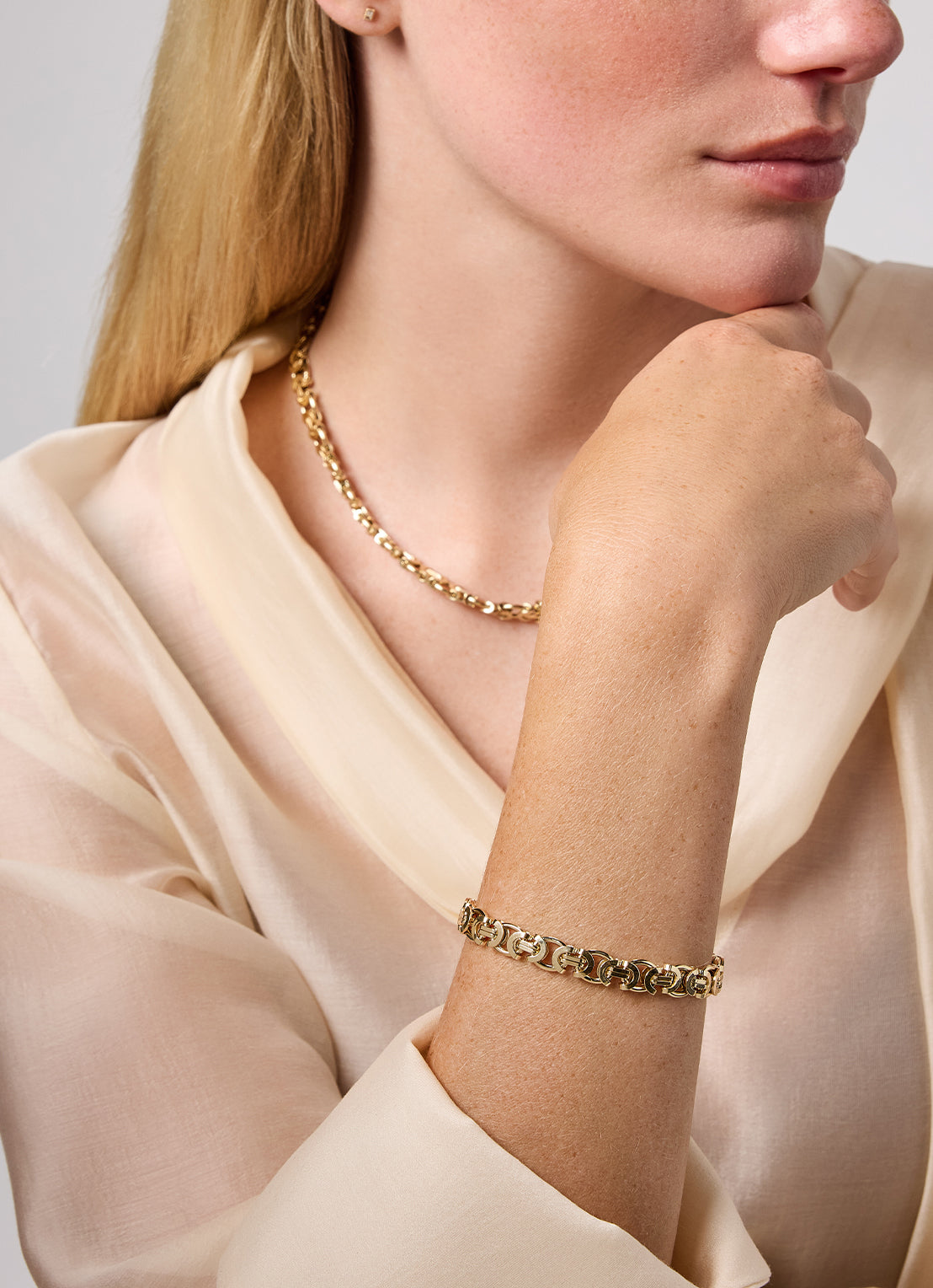 Geelgouden armband Timeless Treasures 18 cm