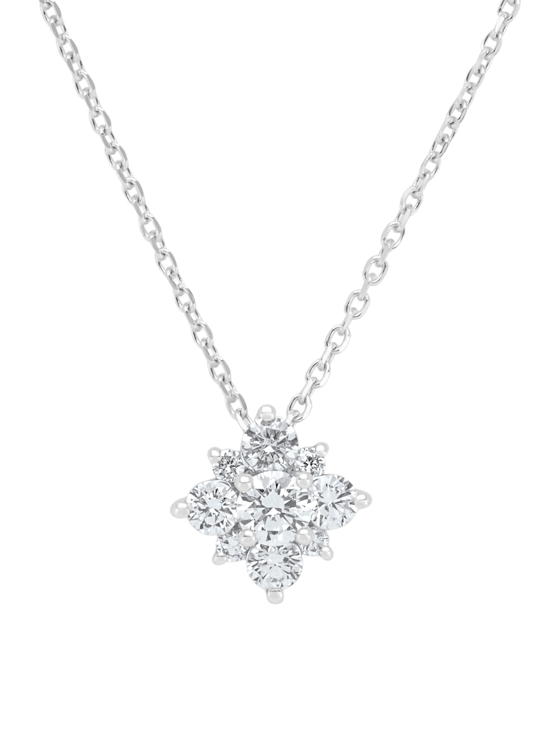 Witgouden collier, 0.50 ct diamant, Gallery