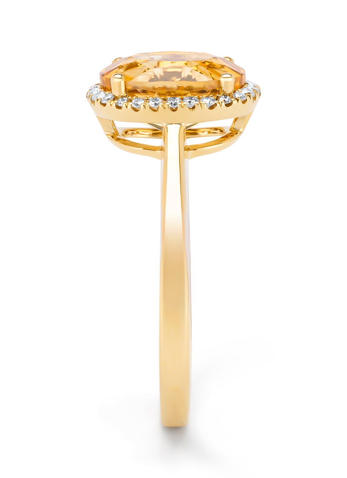 Geelgouden ring, 1.76 ct citrien, Fiësta