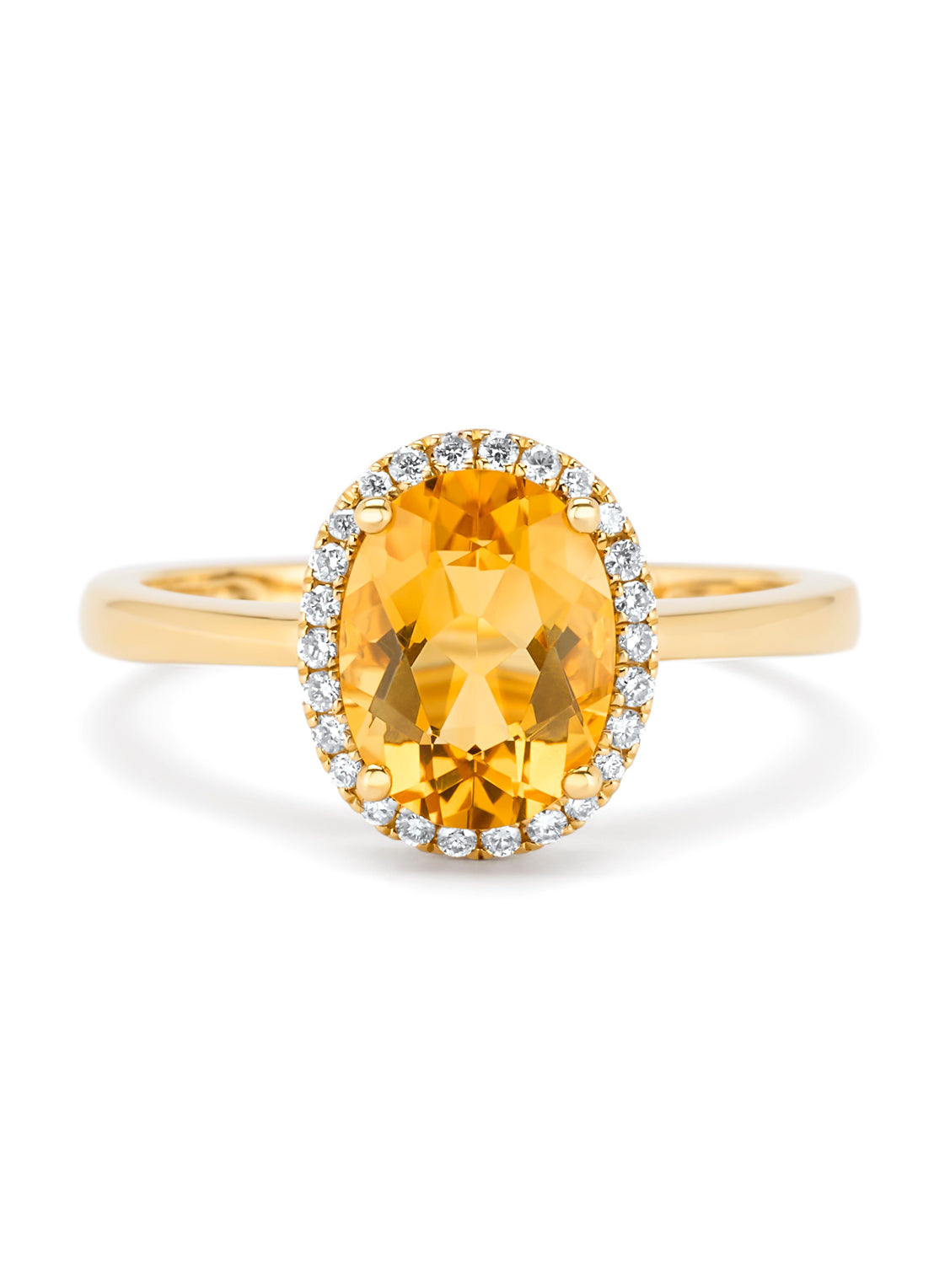 Geelgouden ring, 1.76 ct citrien, Fiësta
