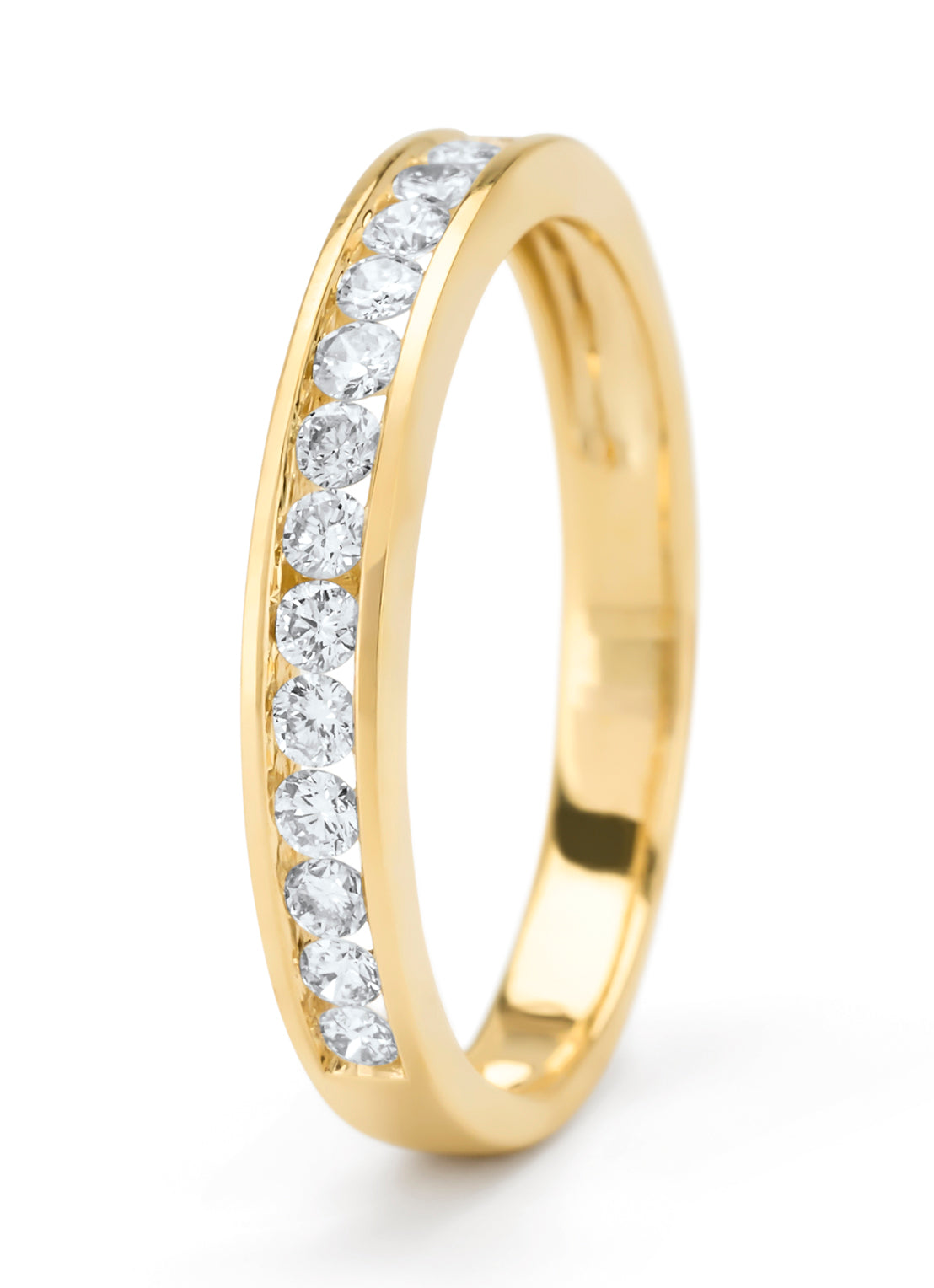 Geelgouden ring, 0.35 ct diamant, Alliance