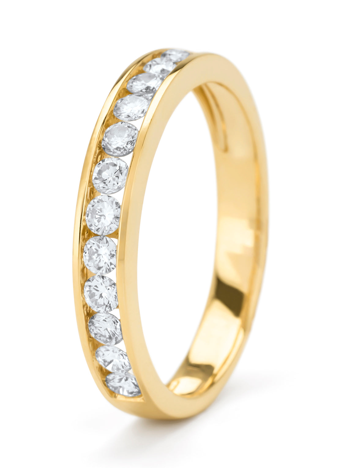 Geelgouden ring, 0.50 ct diamant, Alliance