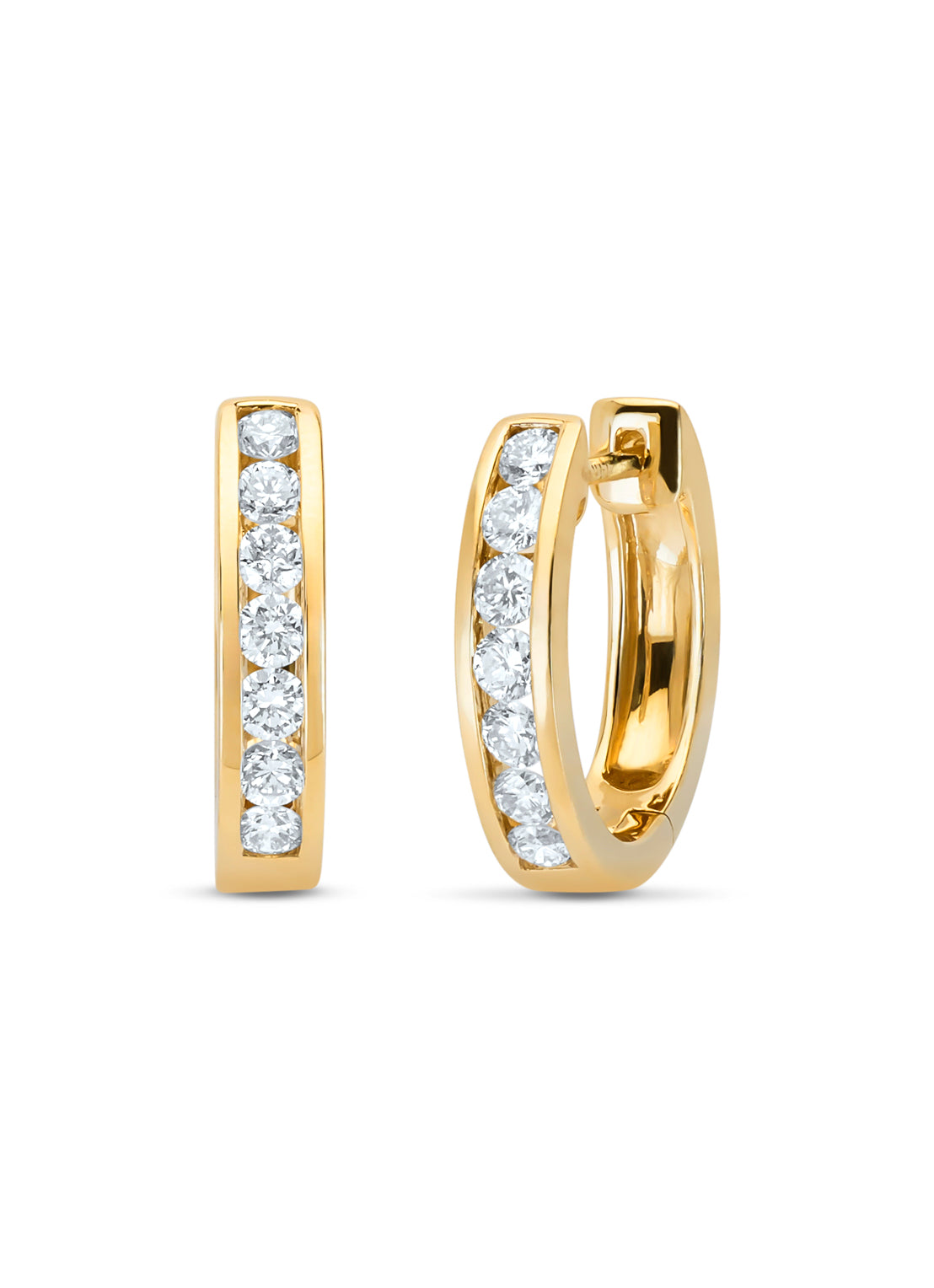 Geelgouden oorsieraden, 0.59 ct diamant, Alliance