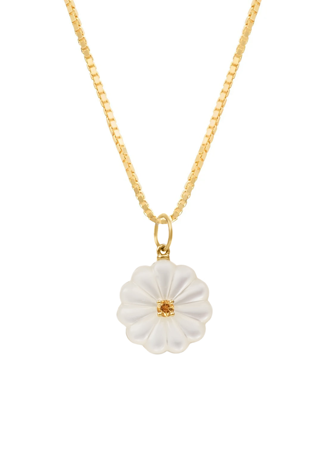 ‍Geelgouden hanger, 0.06 ct citrien, Rivièra (100% off)