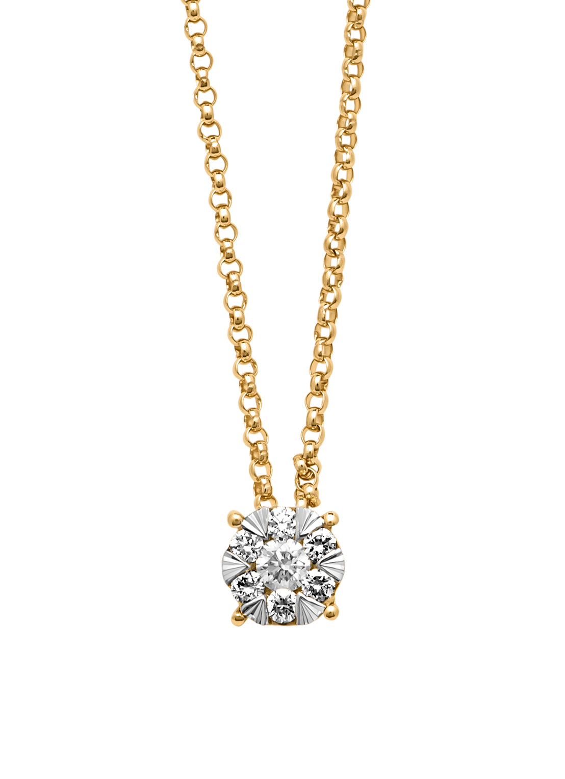 Gouden collier 18kt, 0.14 ct diamant, Enchanted