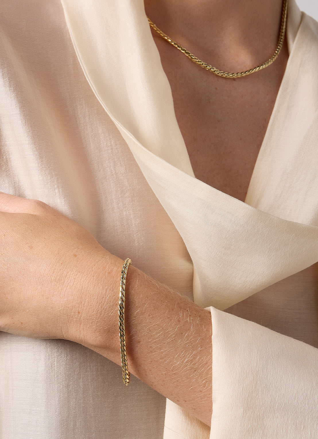 Geelgouden armband Timeless Treasures 18 cm
