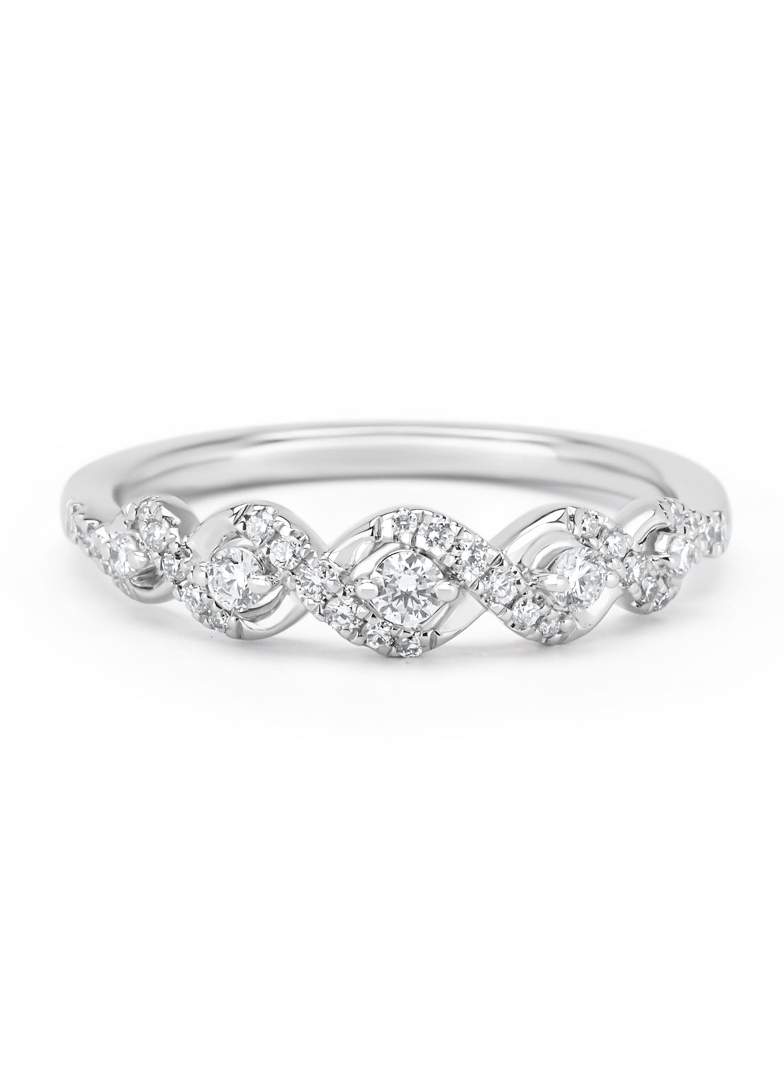 Witgouden ring, 0.25 ct diamant