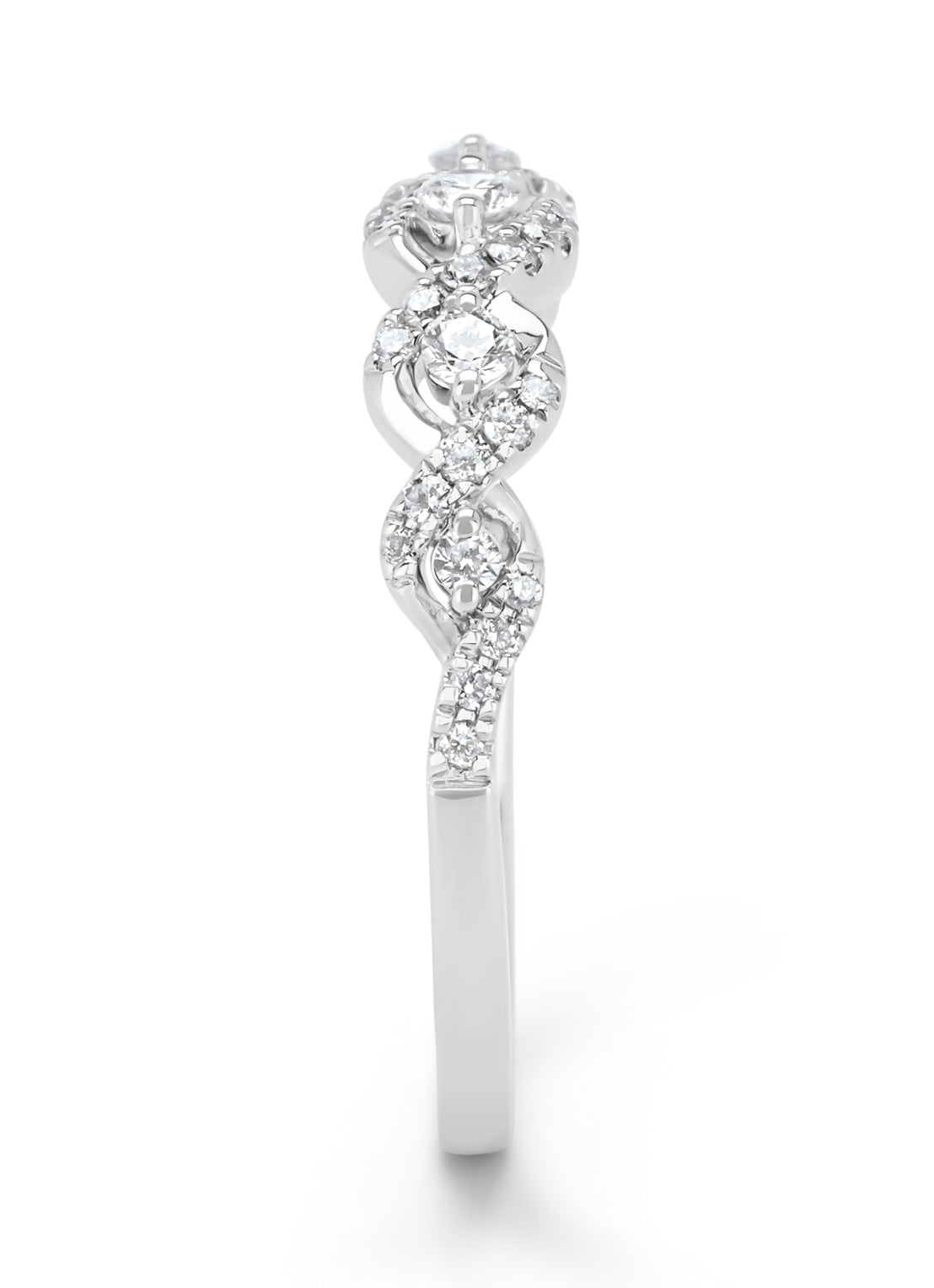 Witgouden ring, 0.25 ct diamant