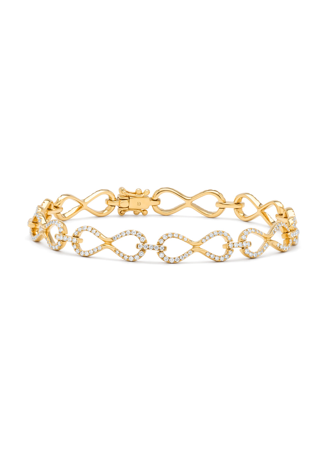 Yellow gold bracelet, 1.42 ct diamond, Gallery
