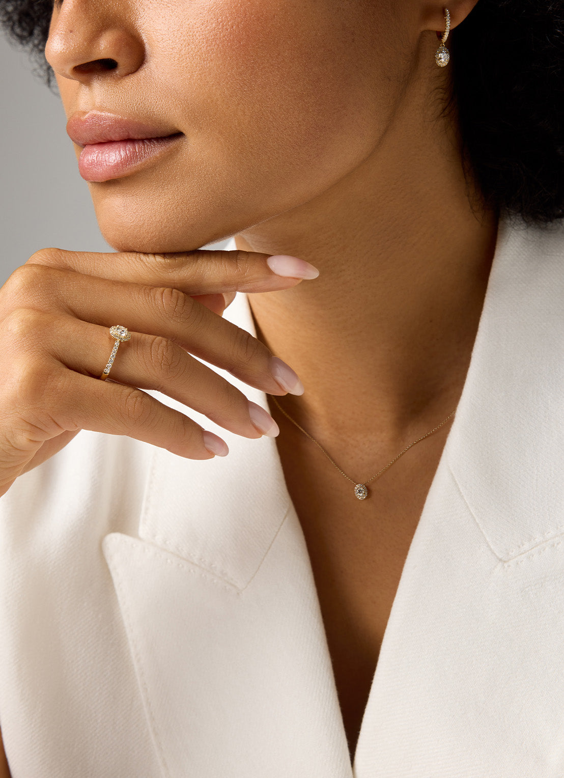 Geelgouden oorsieraden, 0.67 ct diamant, Petite Romance