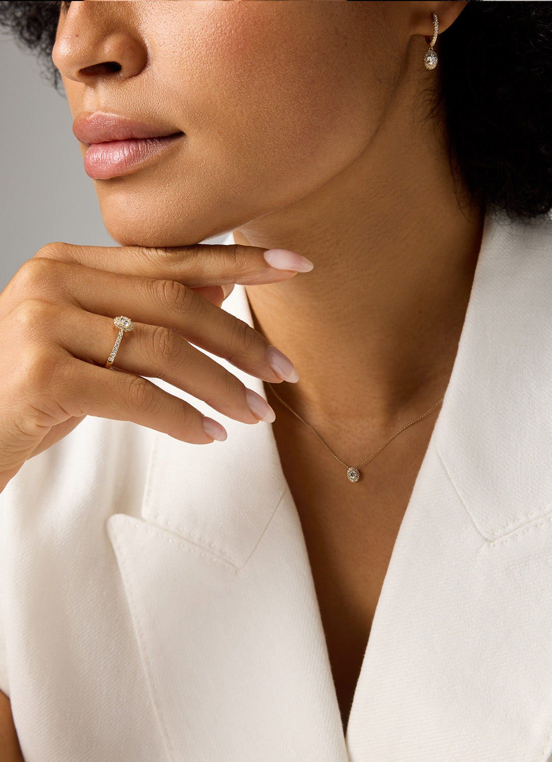 Geelgouden ring, 0.58 ct diamant, Petite Romance