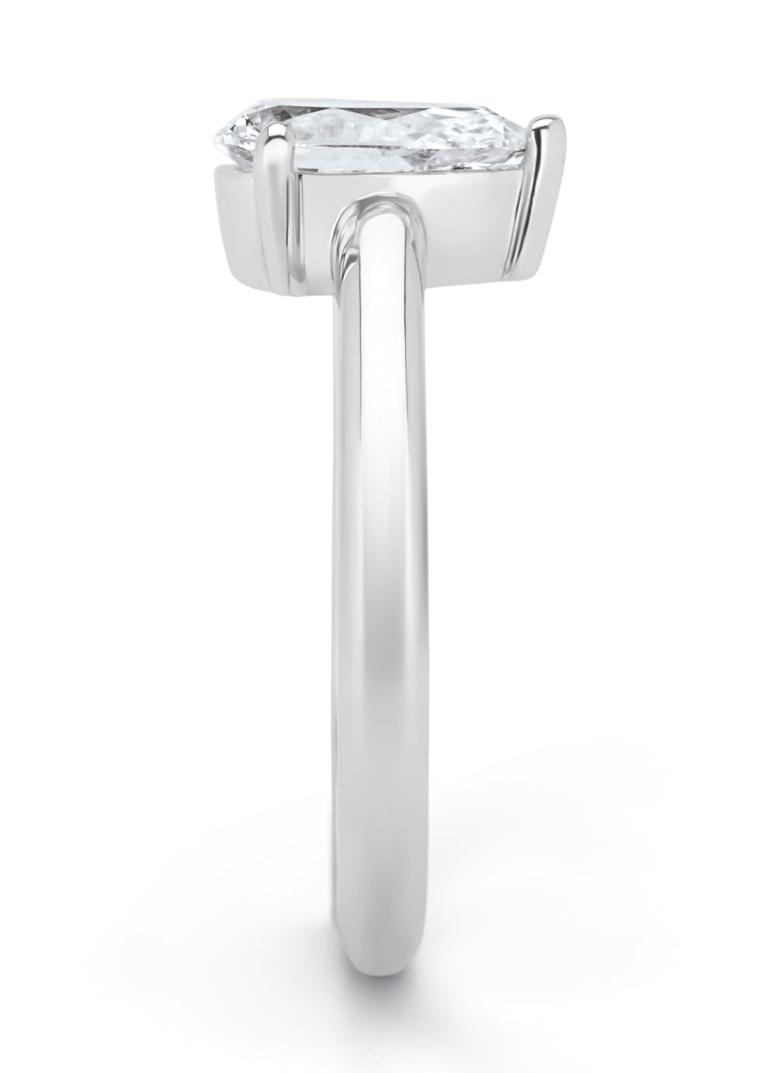 Witgouden ring, 1.09 ct diamant, Solitair