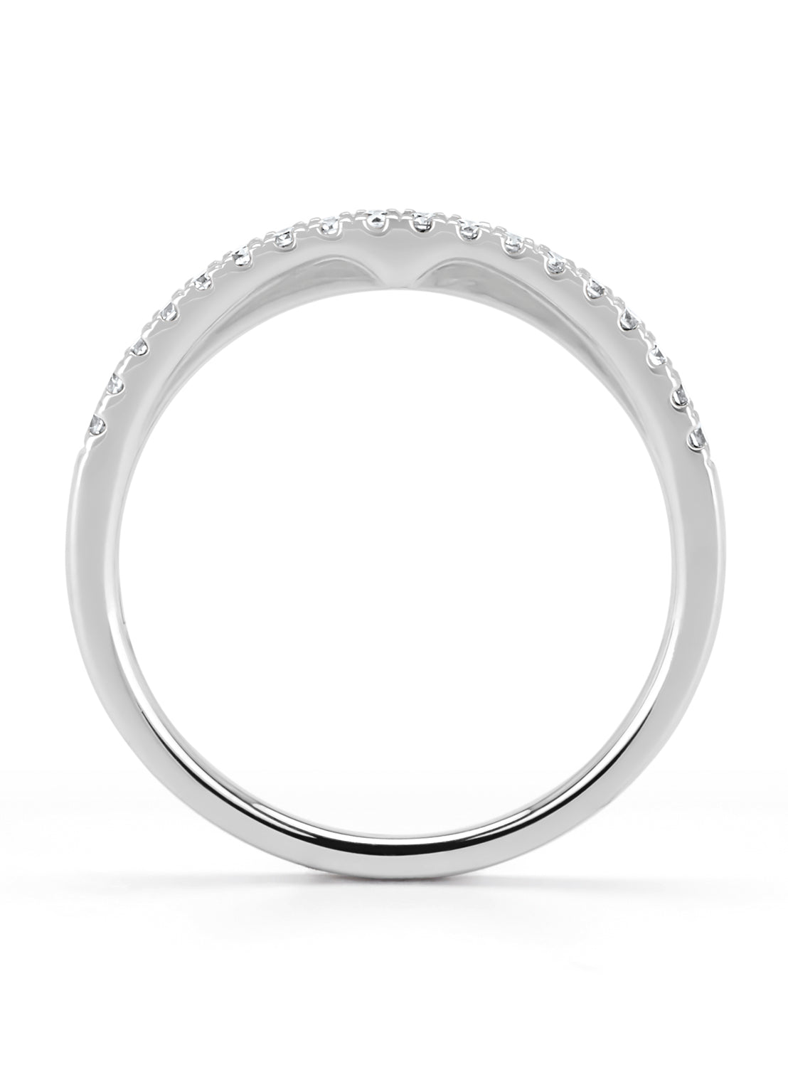 Witgouden ring, 0.14 ct diamant, Perfect Match