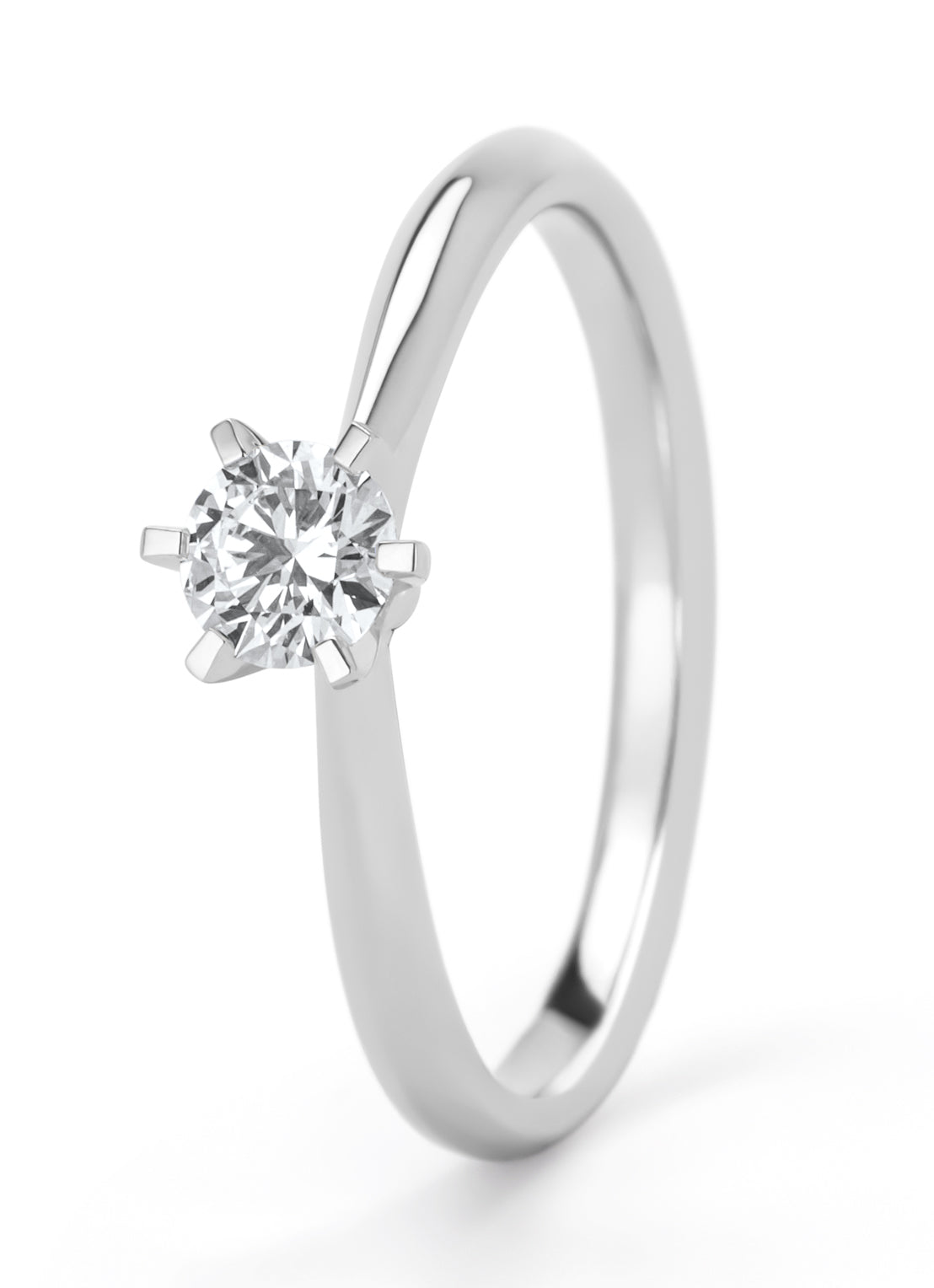 Witgouden ring, 0.30 ct diamant, Perfect Match