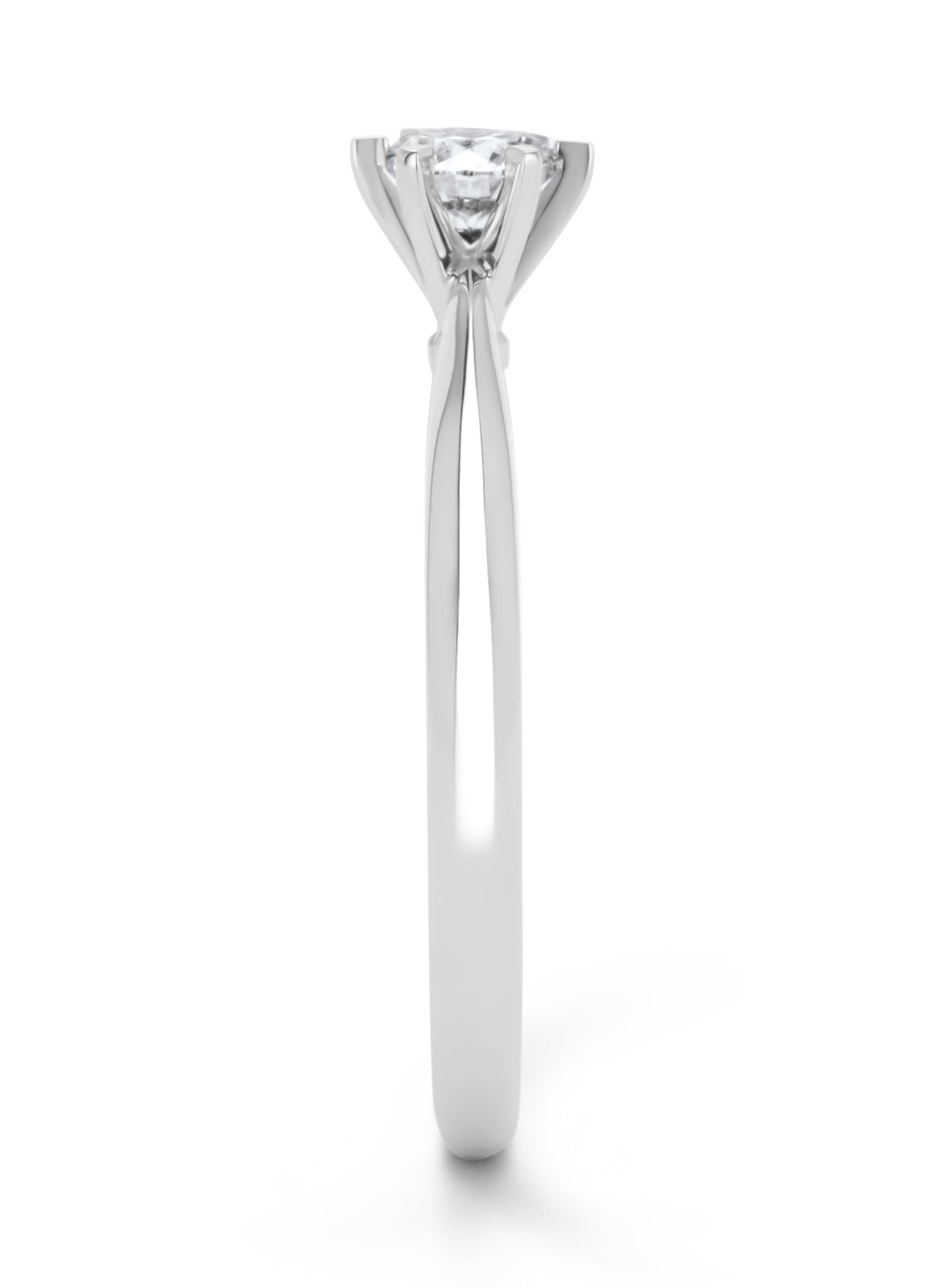 Witgouden ring, 0.30 ct diamant, Perfect Match
