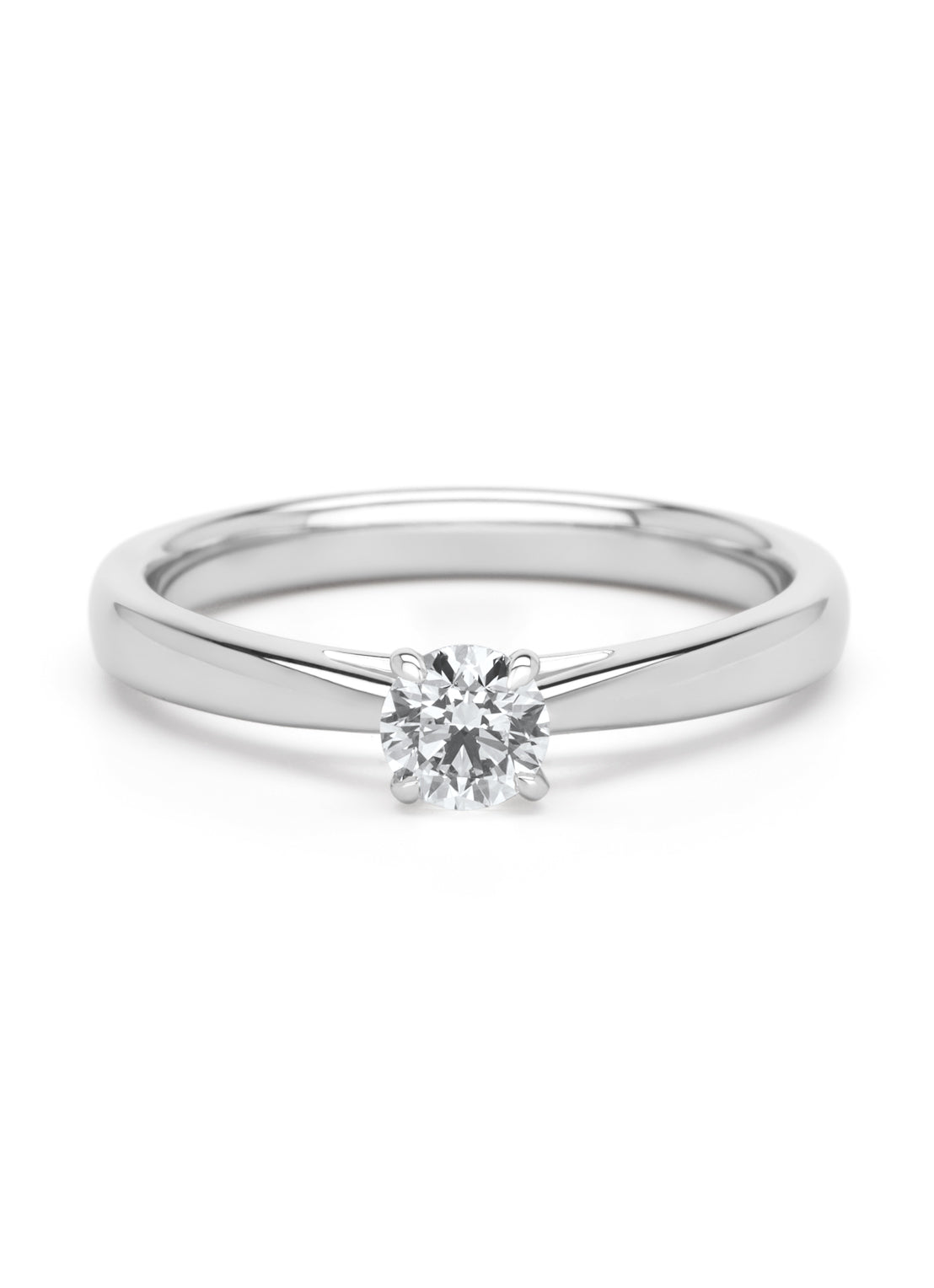 Witgouden ring, 0.30 ct diamant, Wedding