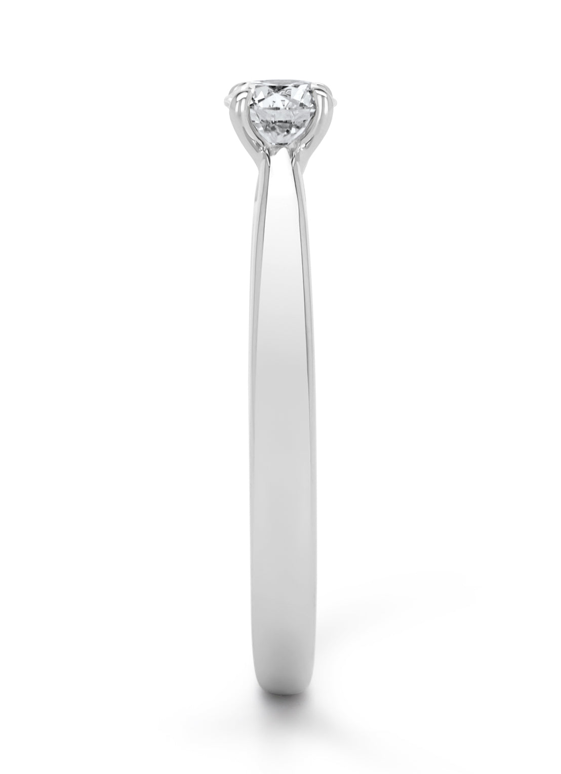 Witgouden ring, 0.30 ct diamant, Wedding