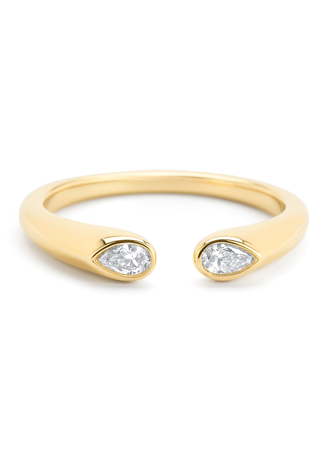 Geelgouden ring, 0.20 ct diamant, Starlight